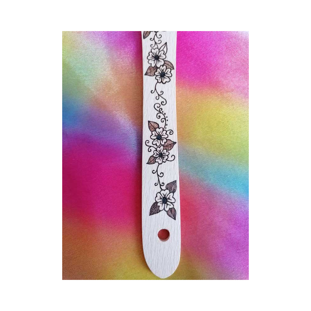 Beech Wooden Spoon - Flowers 2