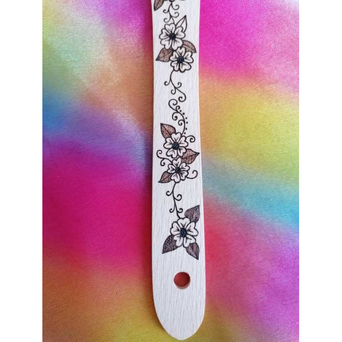 Beech Wooden Spoon - Flowers 2